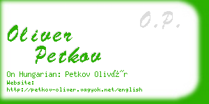 oliver petkov business card